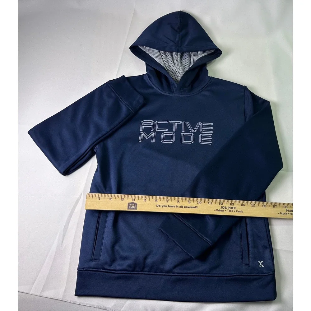 Xersion Active Mode‎ Pullover Hoodie Quick-Dri Kids Blue Sweatshirt Size Medium